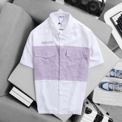SHIRT TRẮNG PHỐI HỒNG