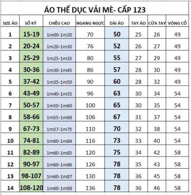 ÁO THỂ DỤC - VẢI MÈ- MỎNG MỀM MÁT - THOÁNG KHÍ - KHÔNG XÙ LÔNG - CÓ SIZE TỪ 15 KÝ ĐÉN 120 KÝ