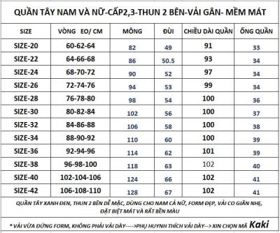 QUẦN TÂY NAM - THUN 2 BÊN - VẢI TERIN GÂN - ÍT CO GIÃN -MƯỢT MÁT