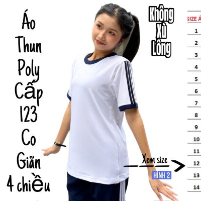 ÁO THỂ DỤC - VẢI POLY- CO GIÃN 4 CHIỀU - MỀM MÁT - THOÁNG KHÍ - KHÔNG XÙ LÔNG - CÓ SIZE TỪ 15 KÝ ĐÉN 120 KÝ