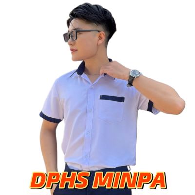 ÁO SƠ MI NAM CẤP 123 - PHỐI XANH ĐEN - VẢI KATE THUN - MỀM MÁT KHÔNG XÙ LÔNG - ÍT NHĂNG