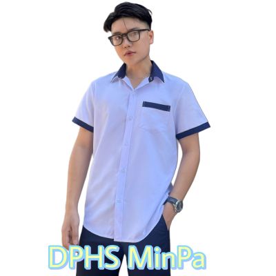 ÁO SƠ MI NAM CẤP 123 - PHỐI XANH ĐEN - VẢI KATE THUN - MỀM MÁT KHÔNG XÙ LÔNG - ÍT NHĂNG