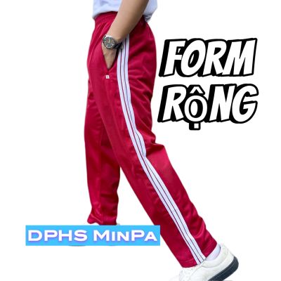 QUẦN THỂ DỤC 3 SỌC - VẢI BÓNG CÀO - ÍT CO GIÃN - FORM RỘNG - THÍCH HỢP VÙNG LẠNH