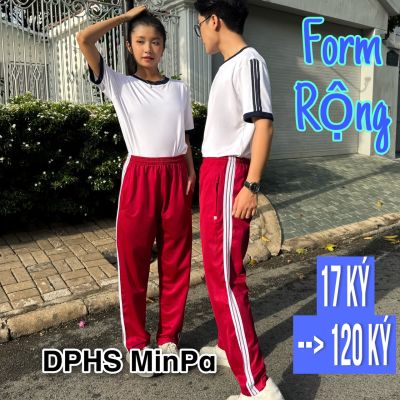 QUẦN THỂ DỤC 3 SỌC - VẢI BÓNG CÀO - ÍT CO GIÃN - FORM RỘNG - THÍCH HỢP VÙNG LẠNH