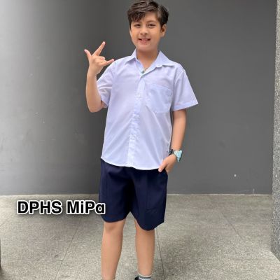 ÁO SƠ MI NAM - TIỂU HỌC - NGẮN TAY - VẢI KATE SILK - ĐỨNG FORM - MÁT