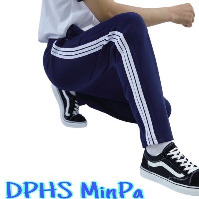 QUẦN THỂ DỤC 3 SỌC - XANH ĐEN - VẢI POLY - CÓ GIÃN 4 CHIỀU