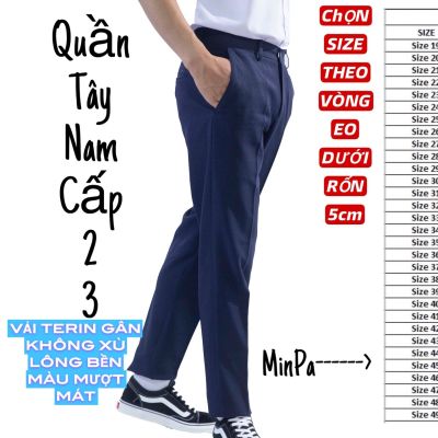 QUẦN TÂY NAM VẢI TERIN GÂN - ÍT CO GIÃN -MƯỢT MÁT