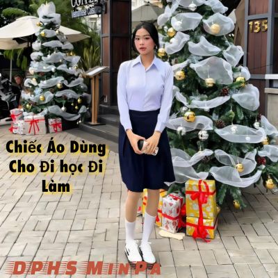 ÁO SƠ MI NỮ - TAY DÀI - VẢI KATE THUN - MƯỢT MÁT
